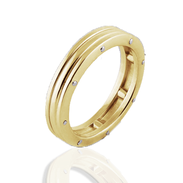 "Lines of Fate" in yellow gold (man