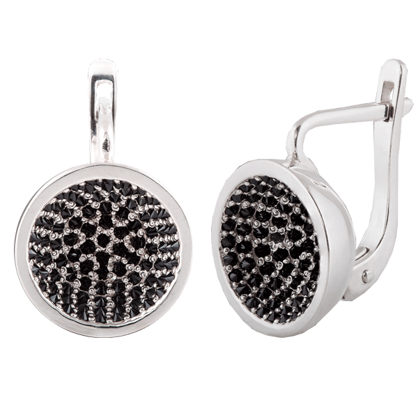 "Caviar" gold earrings