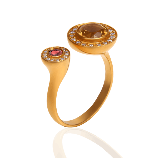 "Феникс" женское кольцо из желтого золота