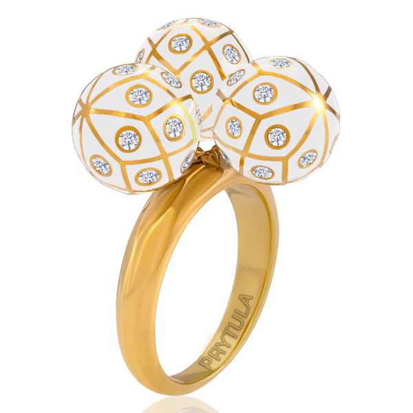 "Alba" (белое) женское кольцо