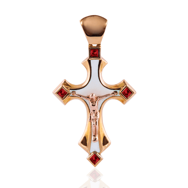 Хрест "Solomia" з рубінами